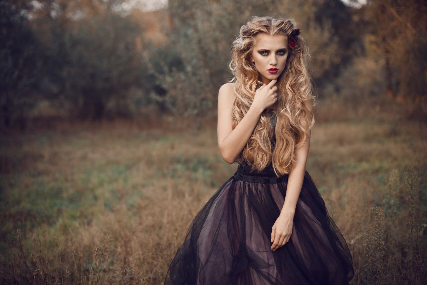 Lady in the woods